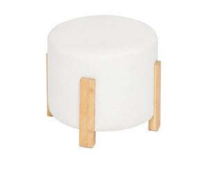 Pegane Tabouret d'appoint en bois - Blanc