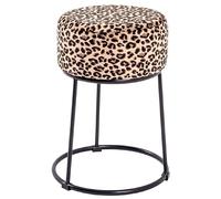 Pegane Tabouret design métal velours - Or