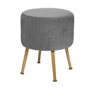 Pegane Tabouret en velours - Gris