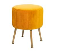 Pegane Tabouret pliant en velours - Ocre