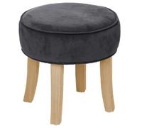 Pegane Tabouret rond en bois - Gris foncé