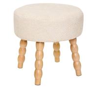 Pegane Tabouret rond tissu - Crème