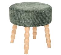 Pegane Tabouret rond tissu - Vert