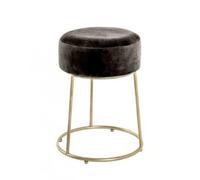 Pegane Tabouret velours - Gris