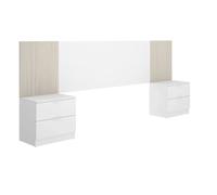 Pegane Tête de lit scandinave - Blanc