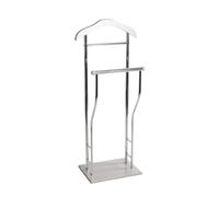 PEGANE Valet de Nuit en métal chromé avec Cintre integré - Longueur 40 x Profondeur 30 x Hauteur 110 cm