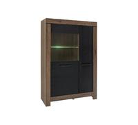 Pegane Vitrine bibliothèque - Chêne