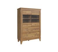 Pegane Vitrine bibliothèque LED - Bois clair