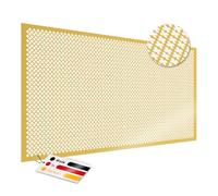 PEGBOARD Tôle perforée en aluminium env. 100x50 cm, 1 mm, perforation en forme de trèfle | Fabriqué en Allemagne | Grille d'aération, cache-radiateur, couverture
