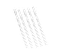 Peigne à reliure en plastique, 5 pièces, 30 anneaux, White | Journal Planner Supplies Binder Spine Binding Coils for Refillable Notebook