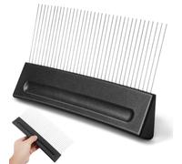 Peigne à Texture en Acier Inoxydable Noir pour Plâtre Mural | Création de Motifs Verticaux Précis, Design Ergonomique, Application Propre, pour Art Mural Professionnel et Expression