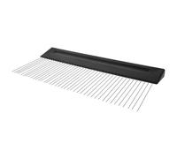 Peigne à Texture en Acier Inoxydable pour Peinture Murale Effet Lin | Application sans Salissure, Motif Précis et Prise Ergonomique, Noir, pour Rénovation et Décoration Intérieure
