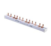 Peigne de connexion 4P 63A, 12 modules, longueur 22,5 cm, borne de connexion quadripolaire, pour 12 appareils de barre DIN, pour tableaux électriques, unités
