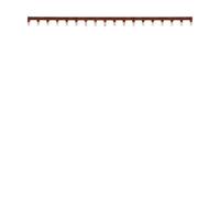 Peigne de raccordement phase - HAGER - 18 modules - 10 mm² - Marron - Barre de pontage