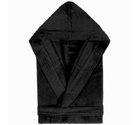 Peignoir à capuche adulte COOL coton XL velours Noir