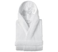 Peignoir à capuche adulte PURE coton M blanc