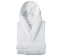 Peignoir à capuche adulte PURE coton S blanc