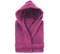 Peignoir à capuche adulte PURE coton XL violet prune