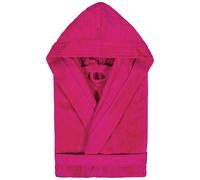 Peignoir à capuche enfant COOL coton 14 ANS velours rose Fuchsia