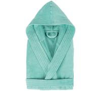 Peignoir à capuche enfant COOL coton 8 ANS velours vert Aguaverde