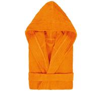 Peignoir à capuche enfant PURE coton 2 ANS orange