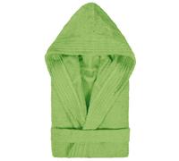 Peignoir à capuche enfant PURE coton 4 ANS vert pistache