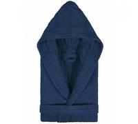 Peignoir à capuche enfant PURE coton 6 ANS bleu marine