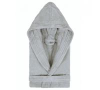 Peignoir à capuche enfant PURE coton 8 ANS gris argent