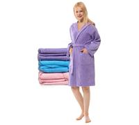 Peignoir à capuche garçon - Coton 100 % - Violet - Taille 11-12 ans