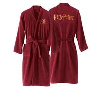 Peignoir adulte brodé 100% Coton - HARRY POTTER GRYFFONDOR - Bordeaux - Taille L