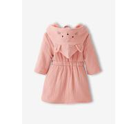 Peignoir bébé animal en gaze de coton bio* personnalisable rose 24M(86CM)
