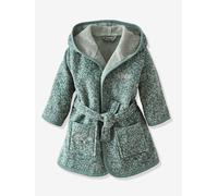 Peignoir bébé personnalisable BROCÉLIANDE vert imprimé 36M(97CM)