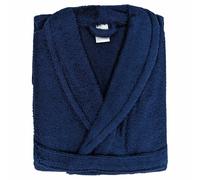 Peignoir col châle adulte ALPHA coton taille XL bleu marine