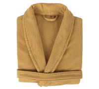 Peignoir col châle adulte DUNE coton M Jaune-quartz