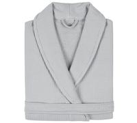 Peignoir col châle adulte NATURAL coton M Gris platine
