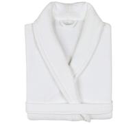 Peignoir col châle adulte NATURAL coton S Blanc