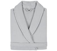 Peignoir col châle adulte NATURAL coton S Gris platine
