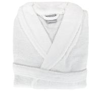 Peignoir col châle adulte PURE coton 3XL blanc blanc