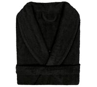 Peignoir col châle adulte PURE coton XL noir