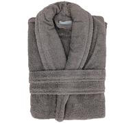 Peignoir col châle NAIA éponge coton taille M gris ardoise