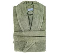 Peignoir col châle NAIA éponge coton taille M vert olive