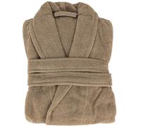 Peignoir col châle NAIA éponge coton taille S marron camel