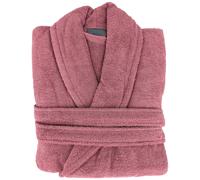 Peignoir col châle NAIA éponge coton taille XL rose bois de rose