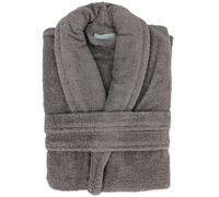 Peignoir col châle NAIA éponge coton taille XXL gris ardoise