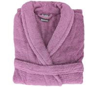 Peignoir col châle ROYAL CRESENT éponge coton taille L rose lavande