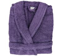 Peignoir col châle ROYAL CRESENT éponge coton taille M violet prune