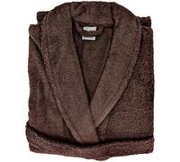 Peignoir col châle ROYAL CRESENT éponge coton taille XL marron taupe