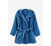 VERTBAUDET Peignoir de bain enfant à capuche bleu denim 10A