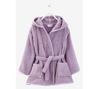 Peignoir de bain enfant uni à capuche, personnalisable parme 14A