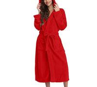 Peignoir De Bain Femme Unisexe Eponge Capuche Automne Hiver Peignoir avec Capuche Chaude Peignoir Moelleux Éponge Douce Coton Eponge Vêtements De Détente Une Pièce Robe De Chambre1